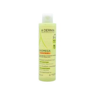 A-Derma Exomega Control Emollient Cleansing  2 in 1 Gel Καθαρισμού για Σώμα/Μαλλιά - Ατοπικό Δέρμα 200ml