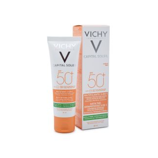Vichy Capital Soleil Mattifying Αντηλιακό Κατά της Λιπαρότητας 3 σε 1 SPF 50+ 50ml