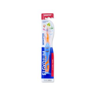 Elgydium Kids Monster Οδοντόβουρτσα Πορτοκαλί-Μπλε 2-6 ετών 3577056008085