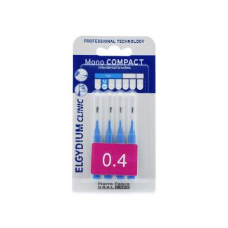 Elgydium Mono Compact 0.4 Μπλέ 4 τμχ