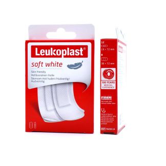 BSN Leukoplast Soft White Απαλό Μαλακό 2 sizes 12 επιθέματα 19mm x 72mm  8 pads 38mm χ 72mm 20 τμχ