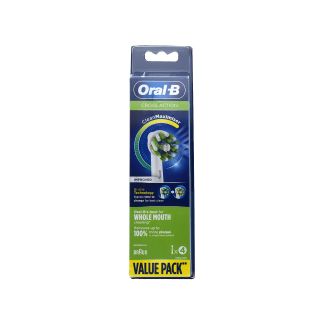 Oral-B Crossaction White Ανταλλακτικές Κεφαλές 4 τμχ