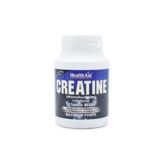 Health Aid Creatine 1000mg Monohydrate 60 ταμπλέτες