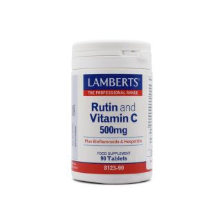 Lamberts Ρουτίνη και Βιταμίνη C 500mg με Βιοφλαβονοειδή και Εσπεριδίνη 90 ταμπλέτες