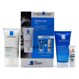 La Roche Posay  Effaclar Mat Cream 40ml με Effaclar Gel 50ml & Anthelios Oil Correct SPF 50+ 3ml