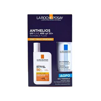 La Roche Posay Anthelios UVmune 400 SPF50+ Face Invisible Fluid Αντηλιακό Προσώπου 50ml & Thermal Ιαματικό Νερό 50ml
