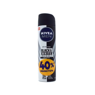 Nivea Deo Roll On Men Black & White Invisible Original Αποσμητικό 48H 50ml 