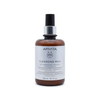 Apivita Cleansing Milk 3in1 Γαλάκτωμα καθαρισμού 3 σε 1 για Πρόσωπο & Μάτια 300ml