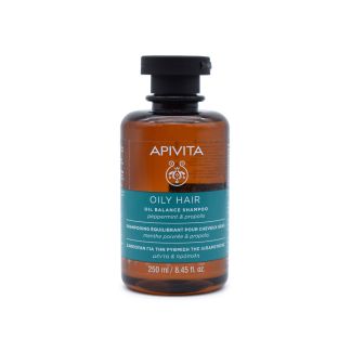 APIVITA HAIR Sh. Oil Balance Peppermint & Propolis 250ml (Λιπαρότητας) 