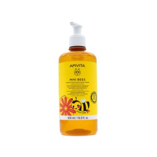 Apivita Mini Bees Απαλό Σαμπουάν & Αφρόλουτρο Για Παιδιά με Καλέντουλα & Μέλι 500ml 