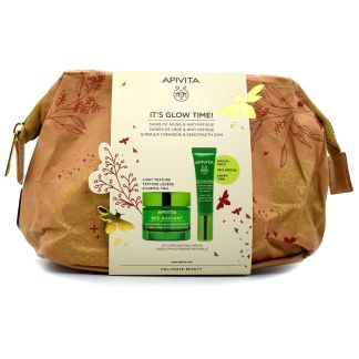 Apivita IT'S GLOW TIME! Bee Radiant Day Gel-Cream Light Texture 50ml & Bee Radiant Eye Cream 15ml