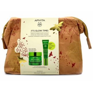 Apivita IT'S GLOW TIME! Bee Radiant Day Gel-Cream Rich Texture 50ml & Bee Radiant Eye Cream 15ml