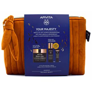 Apivita Your Majesty Queen Bee Day Cream Light Texture 50ml & Serum 10ml & Eye Cream 2ml & Τσαντάκι