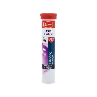 Lanes Iron + Vitamin C Κεράσι 20 αναβράζοντα δισκία