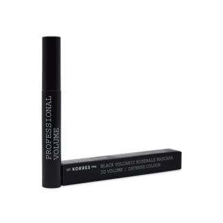 Korres Black Volcanic Minerals Μάσκαρα 3D Όγκος Έντονο Χρώμα
