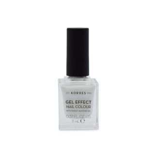 Korres Gel Effect Nail Colour 1 Blanc White 11ml