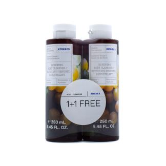 Korres Body Renewing Cleanser Αφρόλουτρο με Αμπέλι Σαντορίνης 2 x 250ml