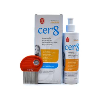 Vican Cer'8 Anti Lice Αντιφθειρικό Σαμπουάν 200ml & Χτενάκι