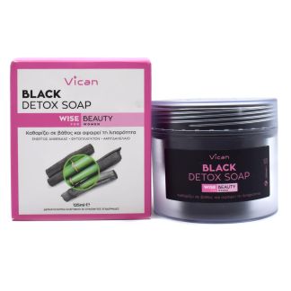 Vican Wise Beauty Black Detox Σαπούνι Προσώπου125ml
