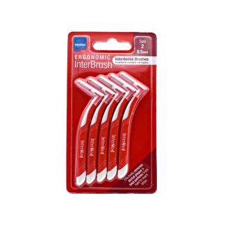 Intermed Ergonomic InterBrush Size 2 Κόκκινο 5 τμχ