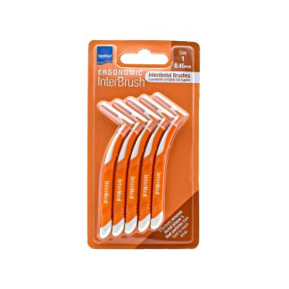 Intermed Ergonomic InterBrush Size 1 Πορτοκαλί 5 τμχ