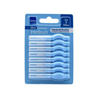 Intermed Mini Ergonomic InterBrush Size 3 Μπλε 8 τμχ