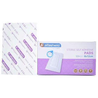 Karabinis Medical Alfashield Αποστειρωμένο Αυτοκόλλητο Επίθεμα 8cm x 12cm 1 τμχ