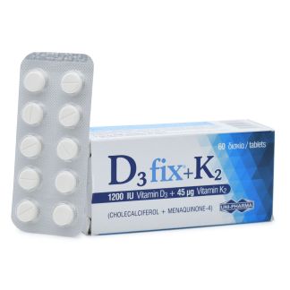 Uni-Pharma D3 Fix 1200iu + K2 45mg 60 δισκία