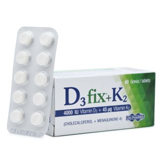 Uni-Pharma D3 Fix 4000iu & K2 45mg 60 ταμπλέτες