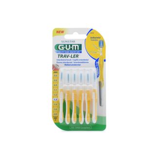 Sunstar Gum Trav-Ler Μεσοδόντια Βουρτσάκια 1.3mm Κίτρινο 6 τμχ
