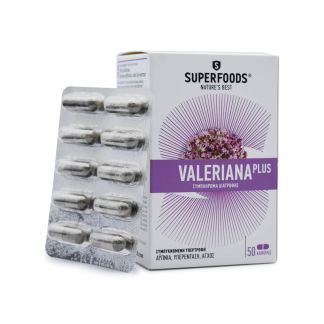 Superfoods Valeriana Plus 300mg 50 κάψουλες