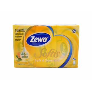Zewa Softis Soft & Sensitive Χαρτομάντηλα 6 πακέτα x 9 τμχ