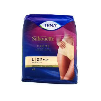 Tena Silhouette High Waist Plus Εσώρουχο για την Ακράτεια Large Crème 8 τμχ