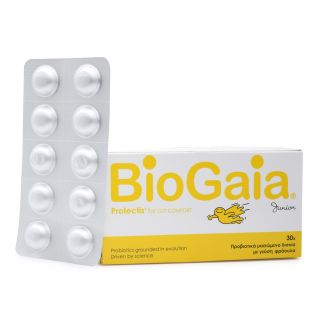 BioGaia ProTectis Junior Φράουλα 30 μασώμενες ταμπλέτες