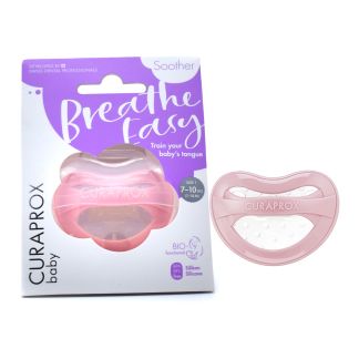 Curaprox Baby Breath Easy Πιπίλα 7 εως 18 μηνών Ροζ 1 τμχ