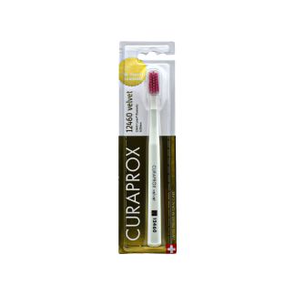 Curaprox Οδοντόβουρτσα CS 12460 Velvet Άσπρο Ροζ 7612412428964