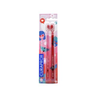Curaprox CS 5460 Ultra Soft Duo Love Limited Edition Ροζ - Κόκκινο 2 τμχ