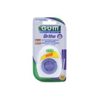 Sunstar Gum Ortho Floss Οδοντικό Νήμα 50 χρήσεων 