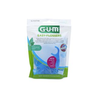 Sunstar Gum Easy Flossers 890 Cool Mint Οδοντικό Κερωμένο Νήμα 50 τμχ