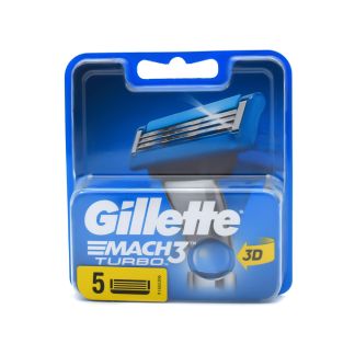 Gillette Mach 3 Turbo 3D Ανταλλακτικές Κεφαλές 5 τμχ