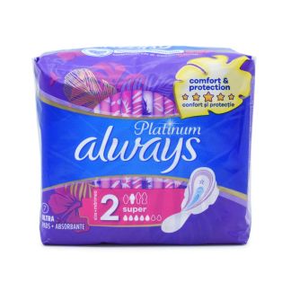 Always Platinum Μέγεθος 2 Ultra Super 7 σερβιέτες 