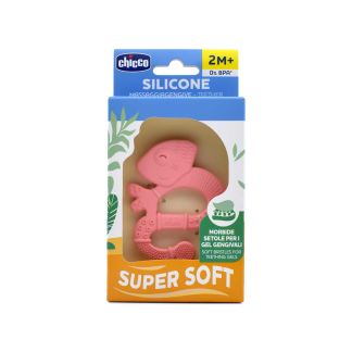 Chicco Teether Silicone Super Soft Μασητικός Κρίκος Οδοντοφυΐας Ροζ από 2 μηνών REF28110-10