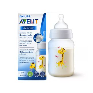 Philips Avent Anti-Colic Μπιμπερό κατά των Κολικών από τον 1ο μήνα Καμηλοπάρδαλη 260ml SCF821/12
