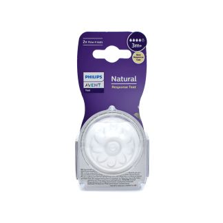 Philips Avent Natural Response Θηλές για Μπιμπερό 3m+ 4 Οπή SCY964/02 2 τμχ