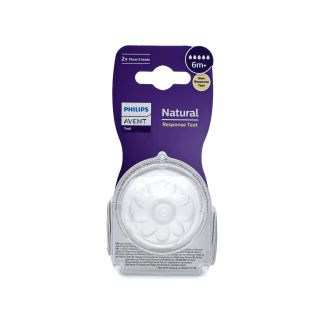 Philips Avent Natural Response Θηλές για Μπιμπερό 6m+ 5 Οπή SCY965/02 2 τμχ