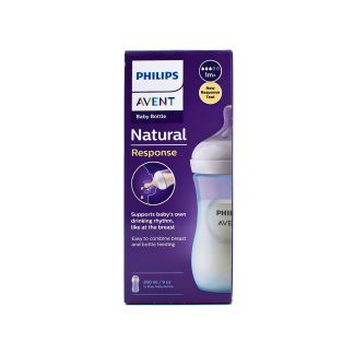 Philips Avent Μπιμπερό Natural Response από 1ο μήνα SCY903/21 Μπλε 260ml 1 τμχ
