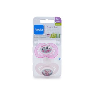 Mam Πιπίλες 271S Original Rock ‘n Roll Silicone 16m+ Ροζ 2 τμχ 9001616697876