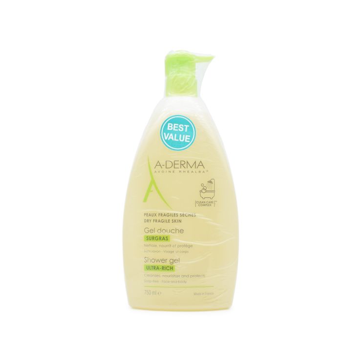 A-Derma Gel Douche Surgras Ultra Rich Shower Gel 750ml