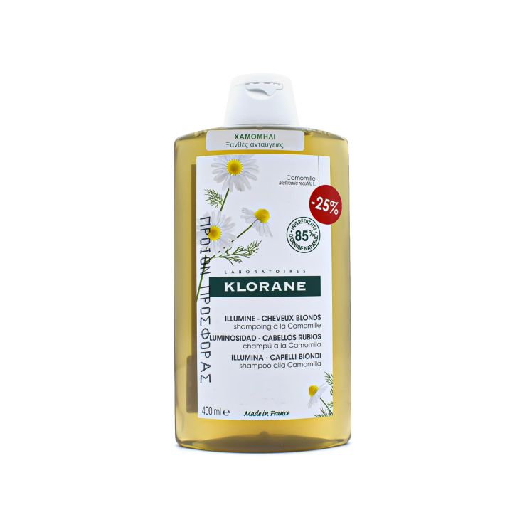Klorane Shampoo Σαμπουάν με Χαμομήλι Μαλλιά με Ανταύγειες 400ml 
