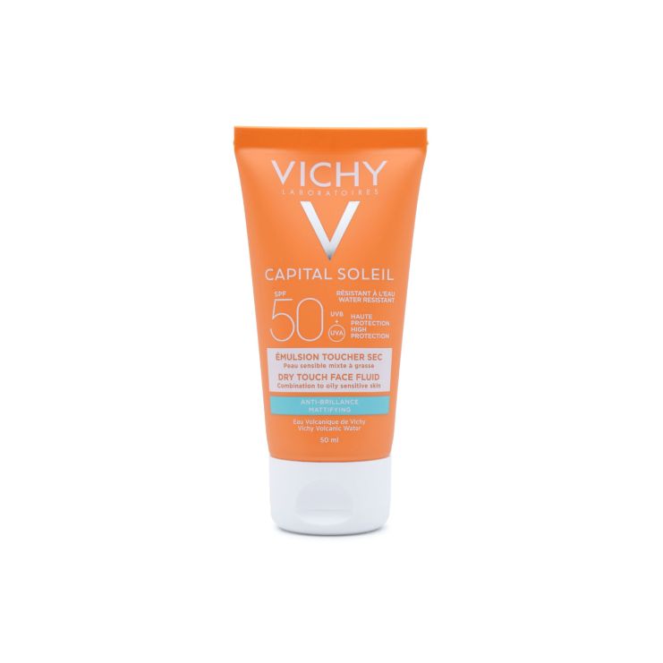 Vichy Capital Soleil Dry Touch Αντηλιακή Κρέμα Για Ματ Αποτέλεσμα SPF50 50ml